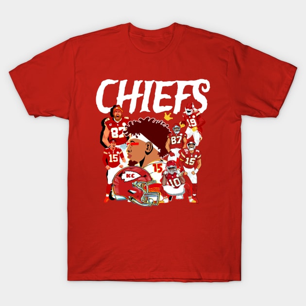 kansas city chiefs - Red T-Shirt by Mic jr